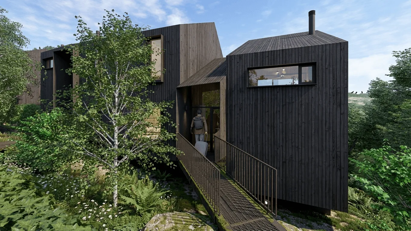 Timber architecture detail
